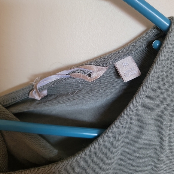 Athleta Cloudlight Twist Back Tank Top Size Medium Green/Grey - Picture 4 of 6